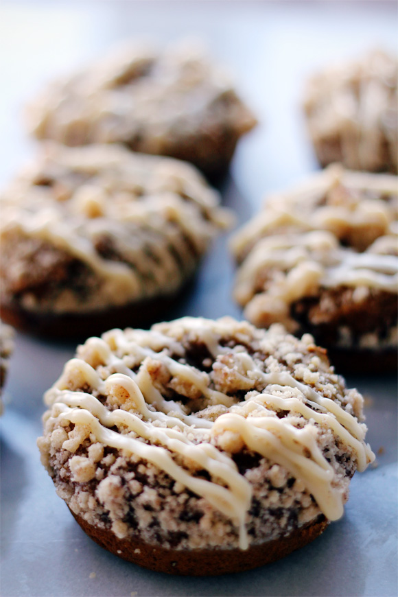 Pumpkin Coffee Cake Donuts with Brown Butter Glaze | Clara Persis